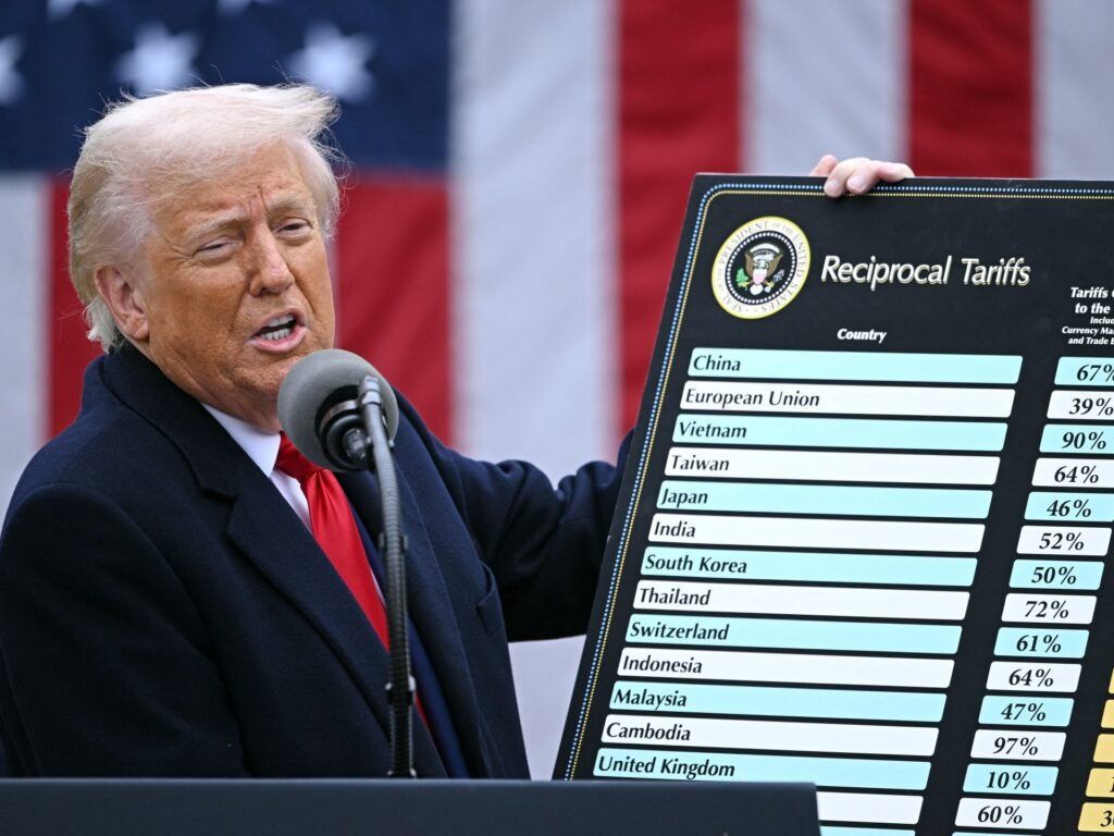 AFP 20250402 38VV29M v1 HighRes TrumpDeliversRemarksOnReciprocalTariffs 1743666014 Newspack United States Top News